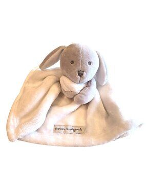 Blankets and Beyond White Gray Bunny Plush Security Blanket Lovey